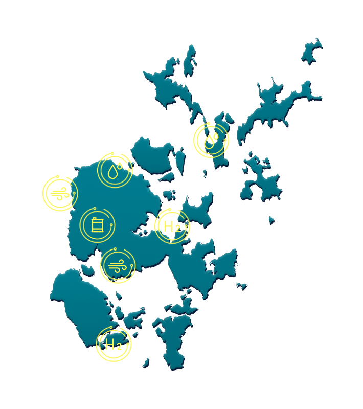 Orkney map with energy sites